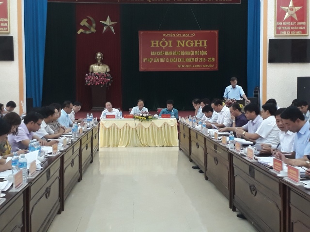 Đảng bộ huyện Đại Từ sơ kết 6 tháng đầu năm, triển khai nhiệm vụ công tác 6 tháng cuối năm 2018